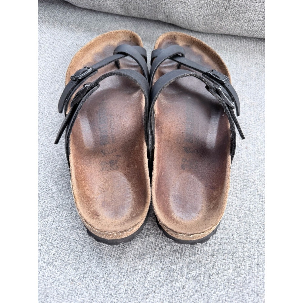 Birkenstock Mayari Black Birko-Flor Sandals EU 39 US Women 8 8.5 Comfort - Picture 8 of 14